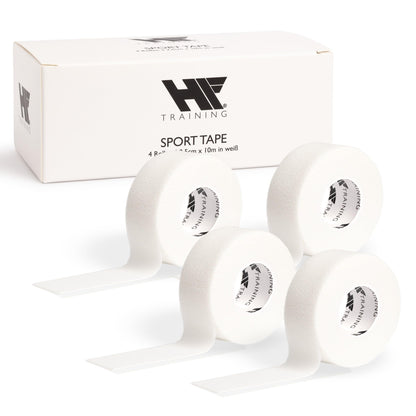 HF Training® 4er Set Profi Sporttape  – Extra Stark & Wasserfest – Sport- & Fußball-Tape für Gelenke, Bänder & Stutzen