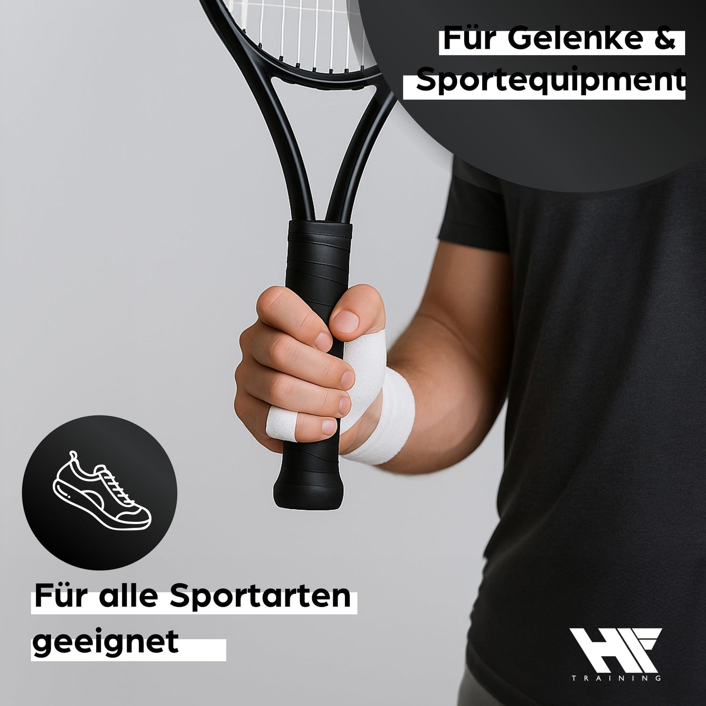 HF Training® 4er Set Profi Sporttape  – Extra Stark & Wasserfest – Sport- & Fußball-Tape für Gelenke, Bänder & Stutzen