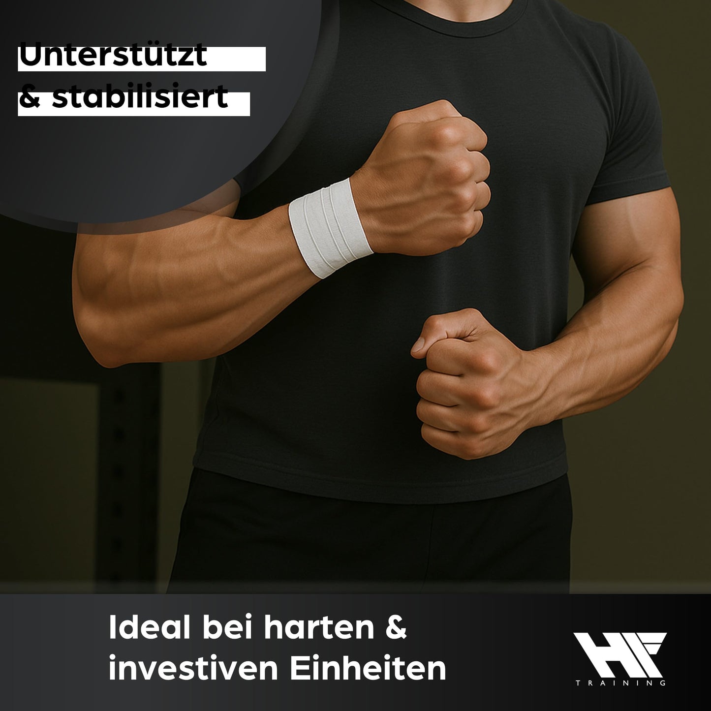HF Training® 4er Set Profi Sporttape  – Extra Stark & Wasserfest – Sport- & Fußball-Tape für Gelenke, Bänder & Stutzen