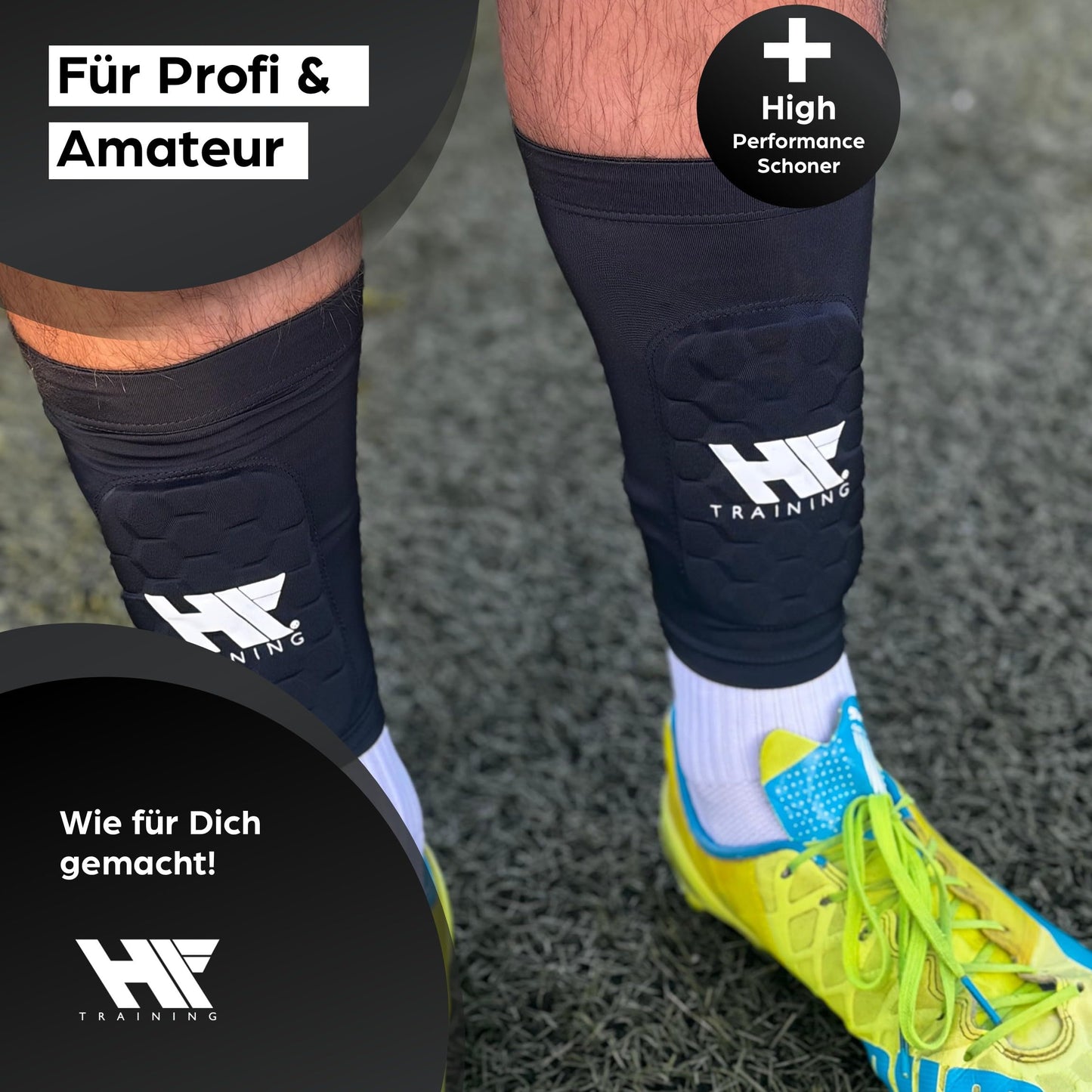 HF Training® 3in1 Schienbeinschoner – integriert im Stutzen